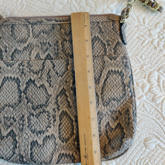 Nicole Miller NM Randy Crossbody Faux Python Snake Look New With Tags - Picture 11 of 12